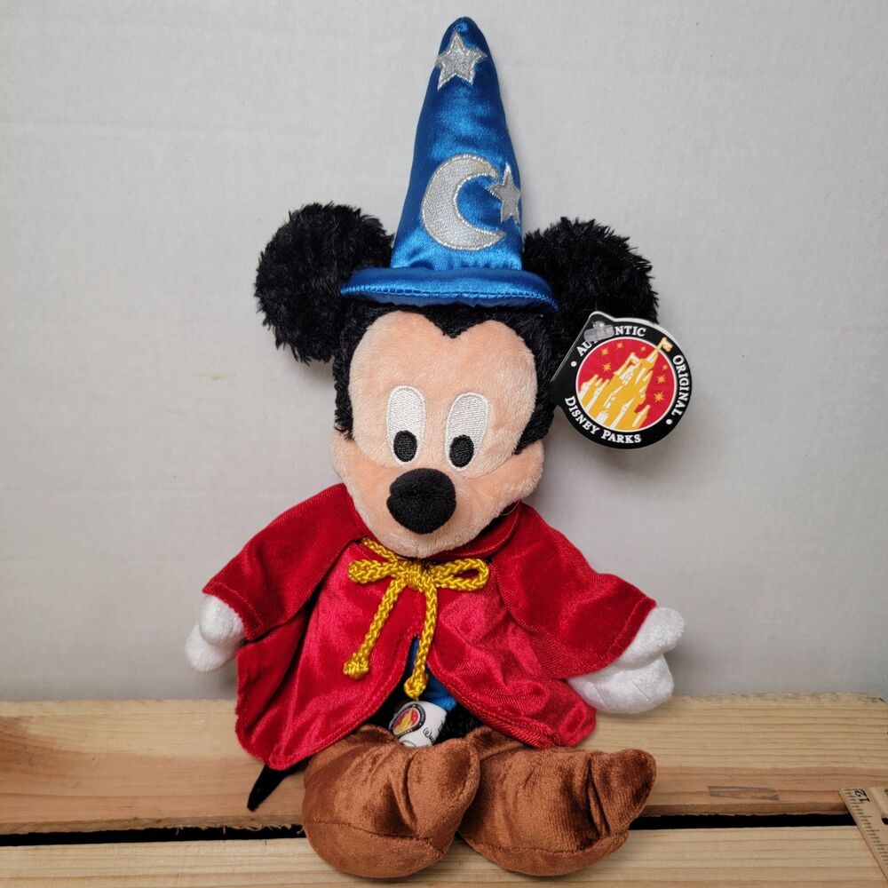 Disney Parks 12" Sorcerer Mickey Plush from Fantasia w/ Tags